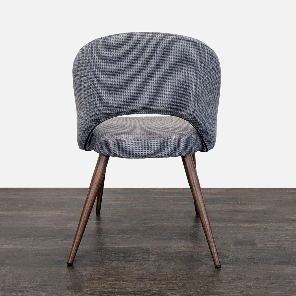 Mid-Century Style Upholstered Dining Chair on Wood Legs