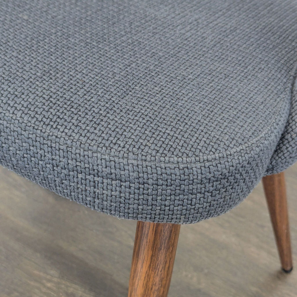 Mid-Century Style Upholstered Dining Chair on Wood Legs