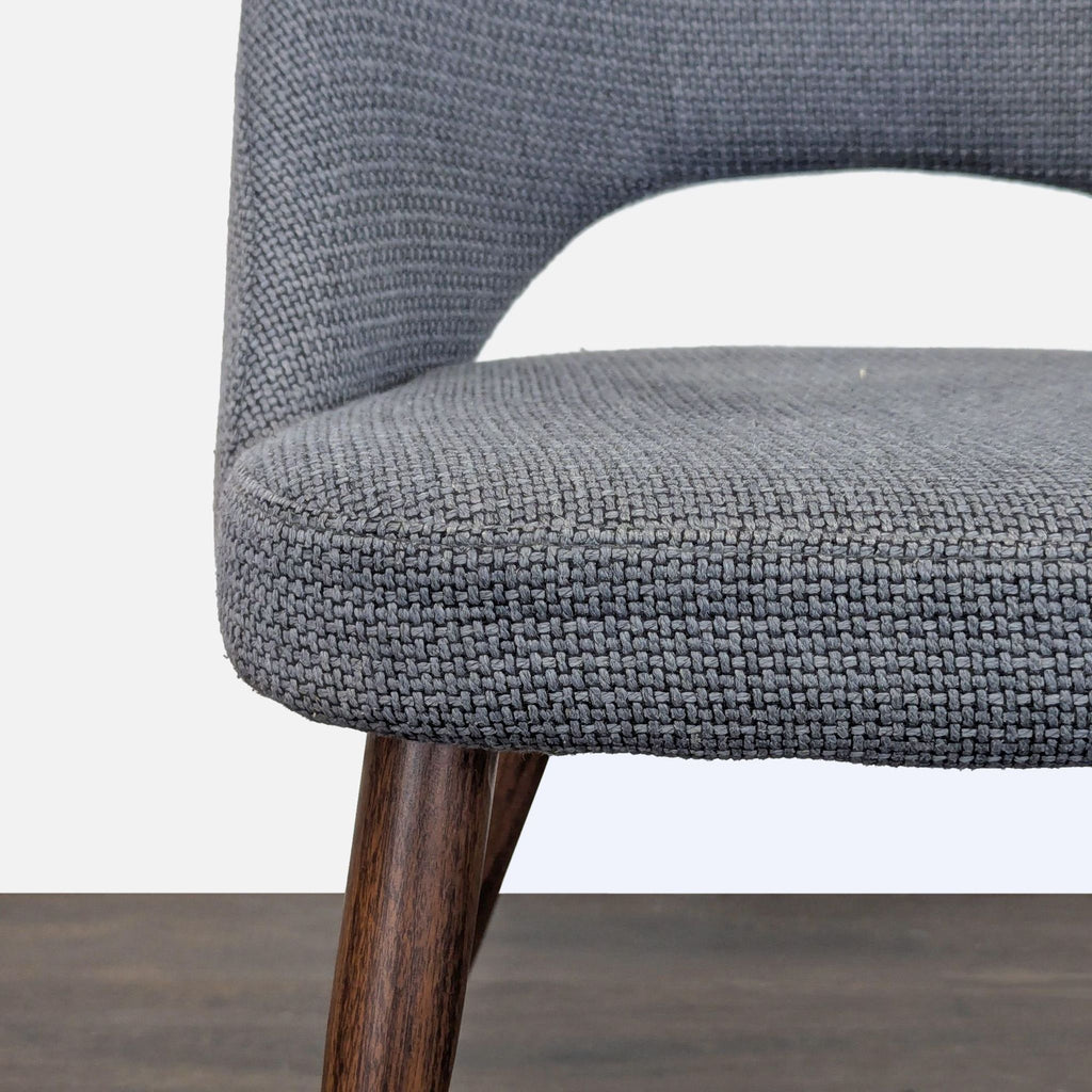 Mid-Century Style Upholstered Dining Chair on Wood Legs
