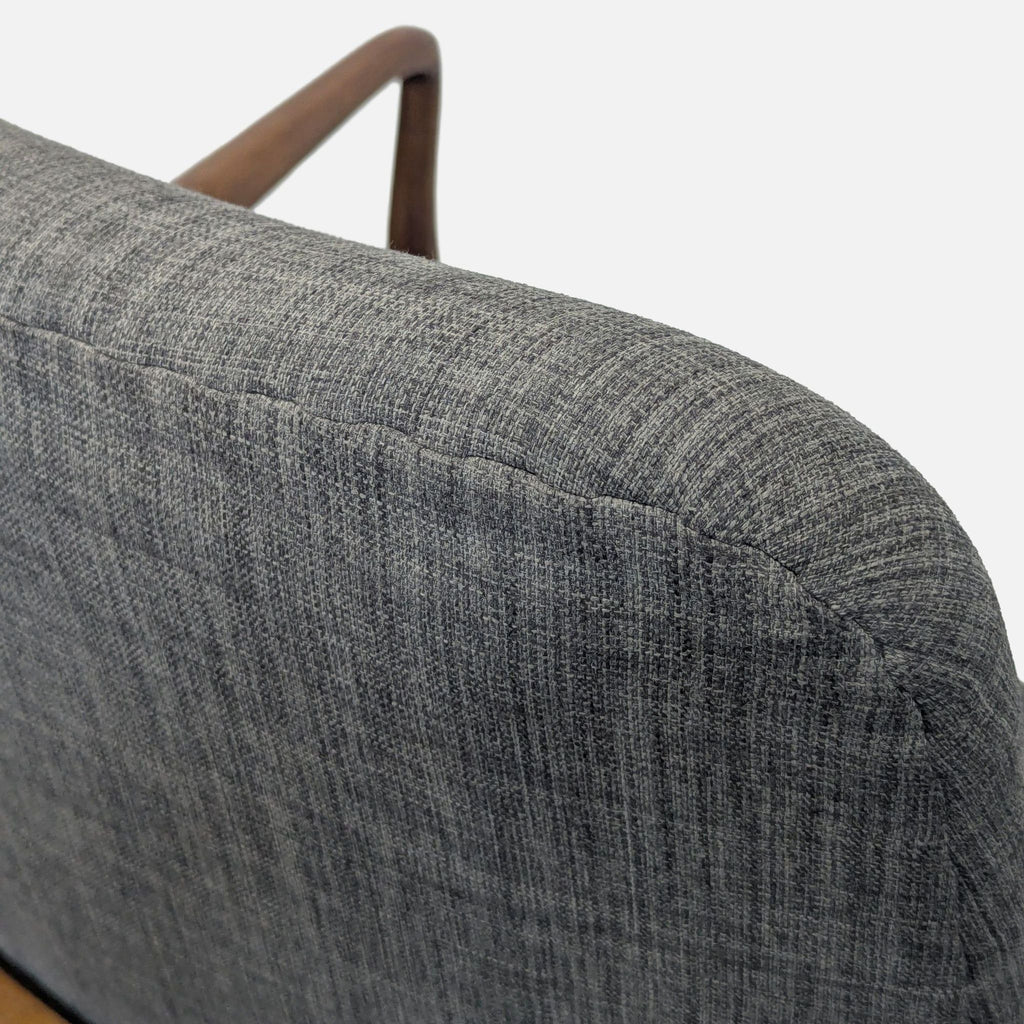 Mid-Century Modern Lounge Chair with Wooden Frame and Grey Upholstery - Accepted Offer (10.00% discount)