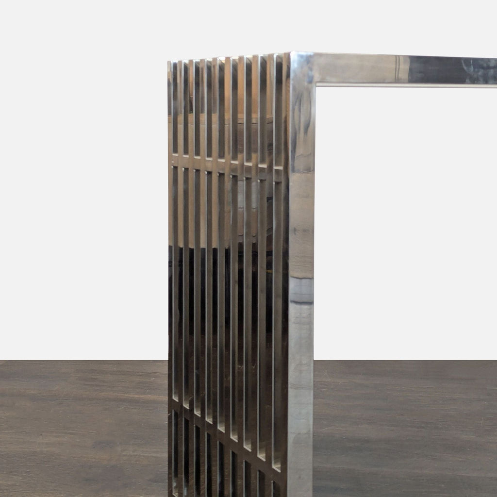 Modway Silver Rectangle Metal Console Table