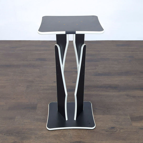 ProRak Modern Black and Almond Wood Pedestal Stand for Home or Office