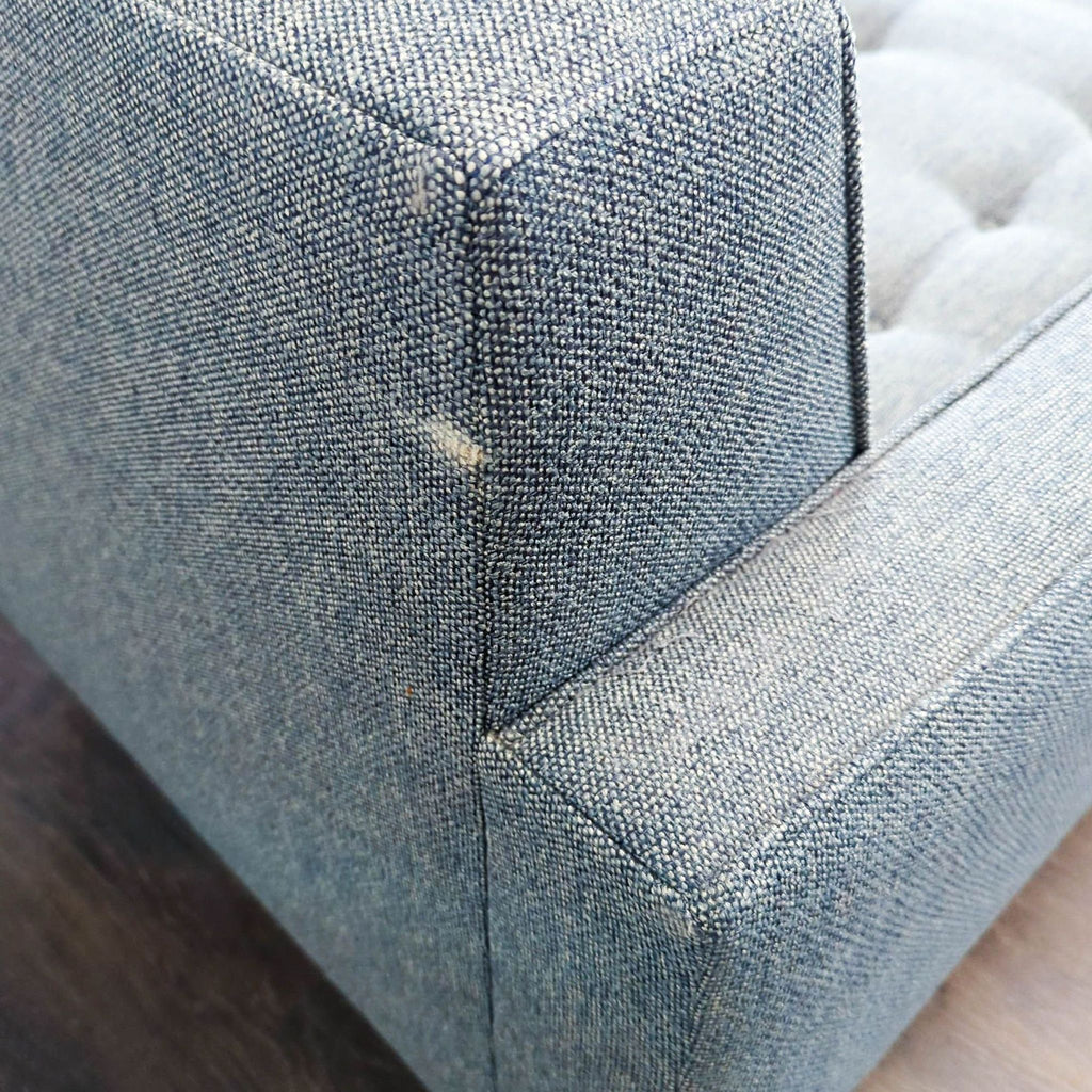 Room & Board Reese Blue Modern Tufted Chaise Lounge Sofa - Accepted Offer (14.71% discount)