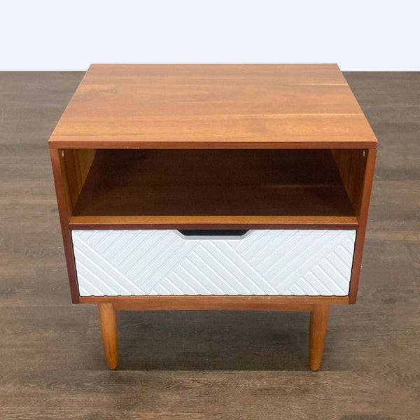 West Elm One Drawer Nightstand with Open Shelf
