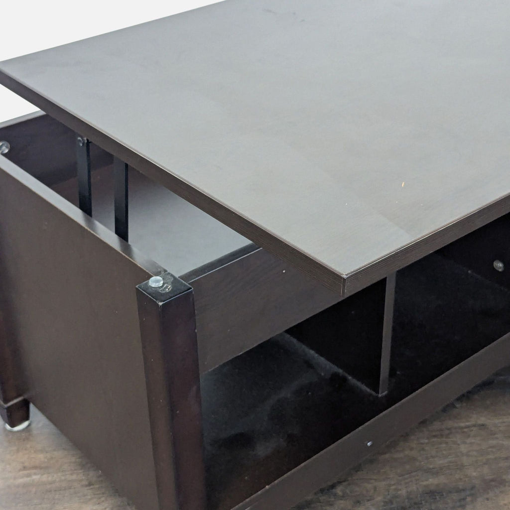Lift-Top Coffee Table with Storage Cubbies