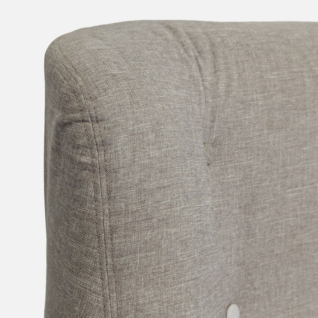 Modway Remark Modern Beige Loveseat with Tufted Back and Wooden Legs