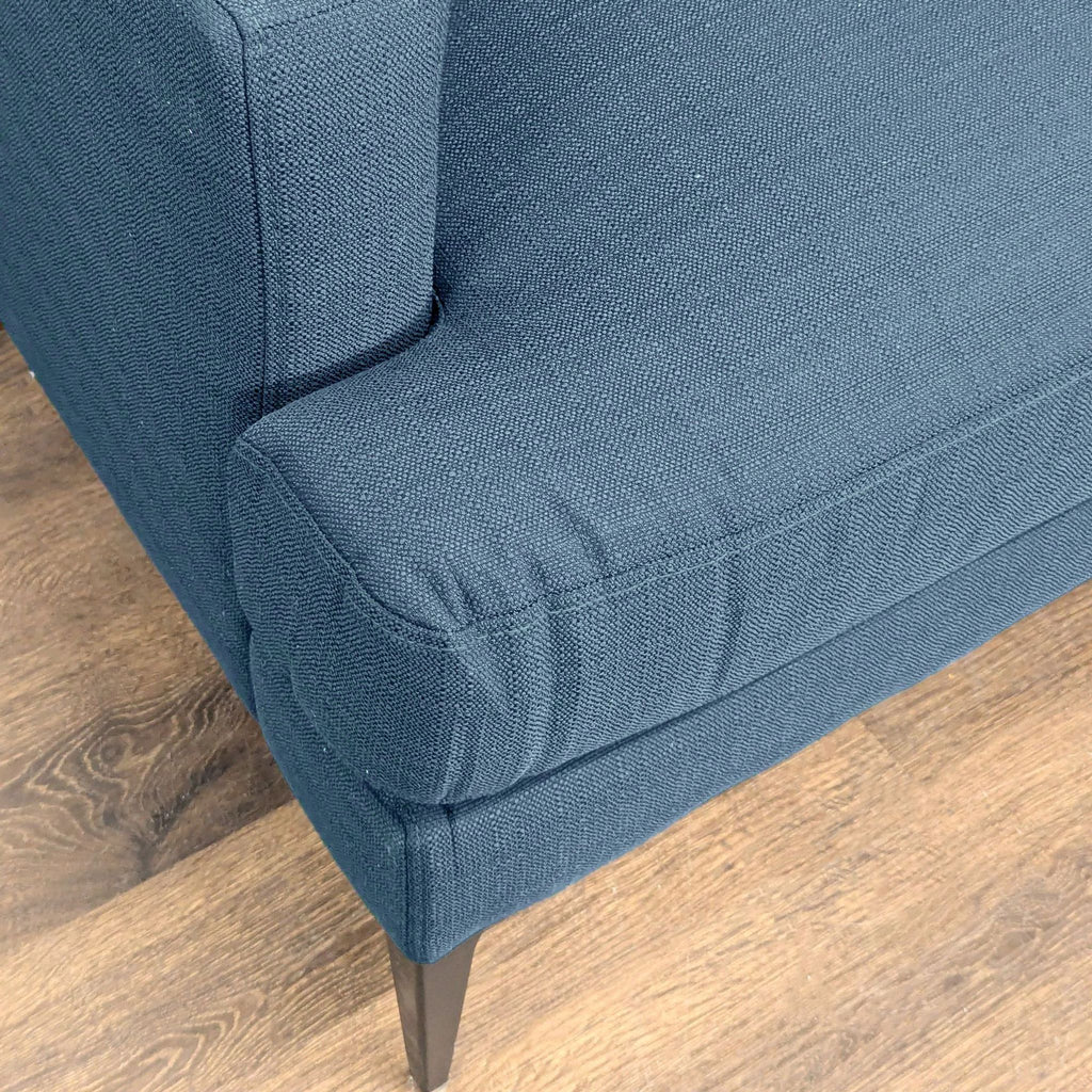 Modway Evermore Modern Blue Loveseat with Sleek Metal Legs