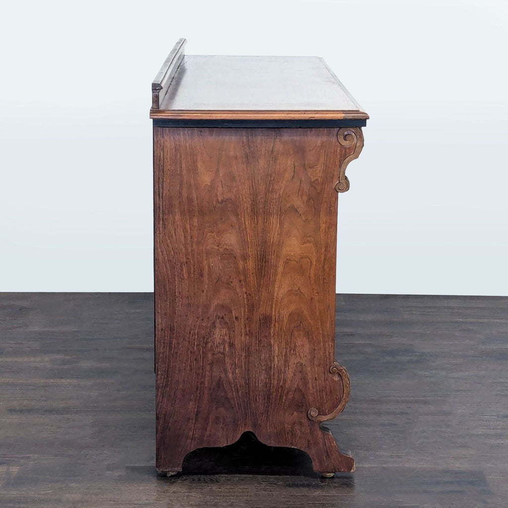 Vintage Wooden Sideboard with Decorative Accents