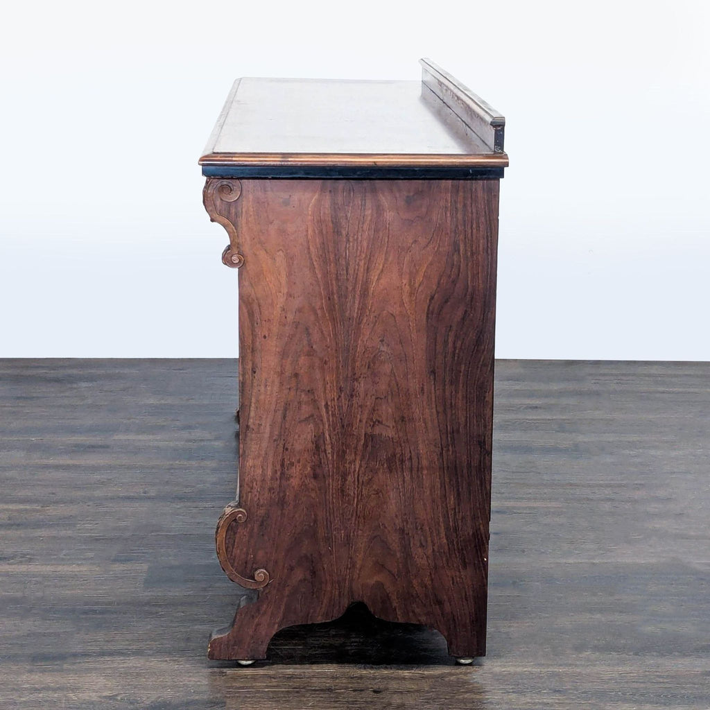 Vintage Wooden Sideboard with Decorative Accents