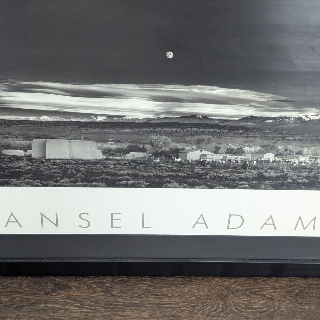 Ansel Adams Moonrise Framed Black and White Landscape Print