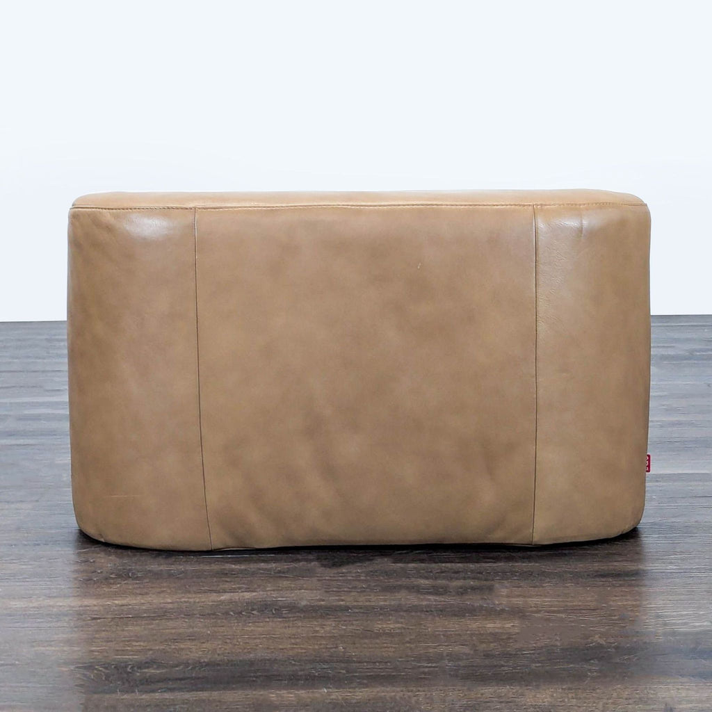 EQ3 Oval Leather Ottoman