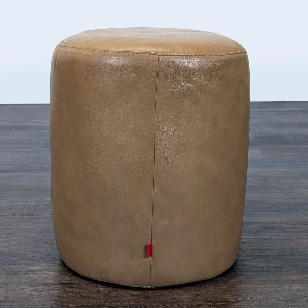 EQ3 Oval Leather Ottoman