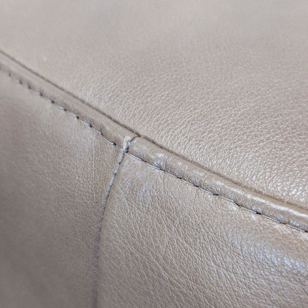 EQ3 Oval Leather Ottoman