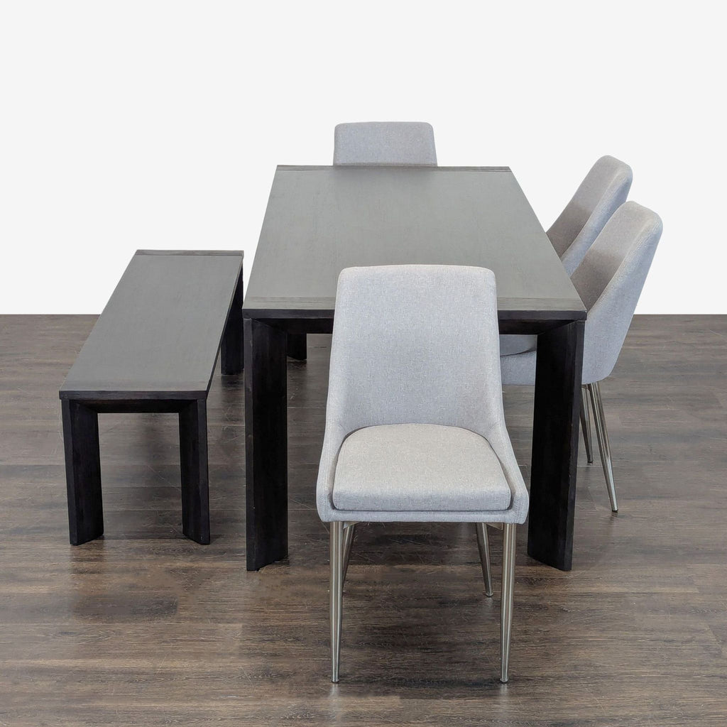 Living Spaces 6-Piece Dining Set with Table, 4 Chairs, and Bench