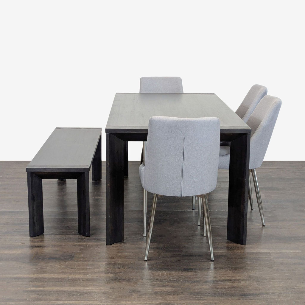Living Spaces 6-Piece Dining Set with Table, 4 Chairs, and Bench