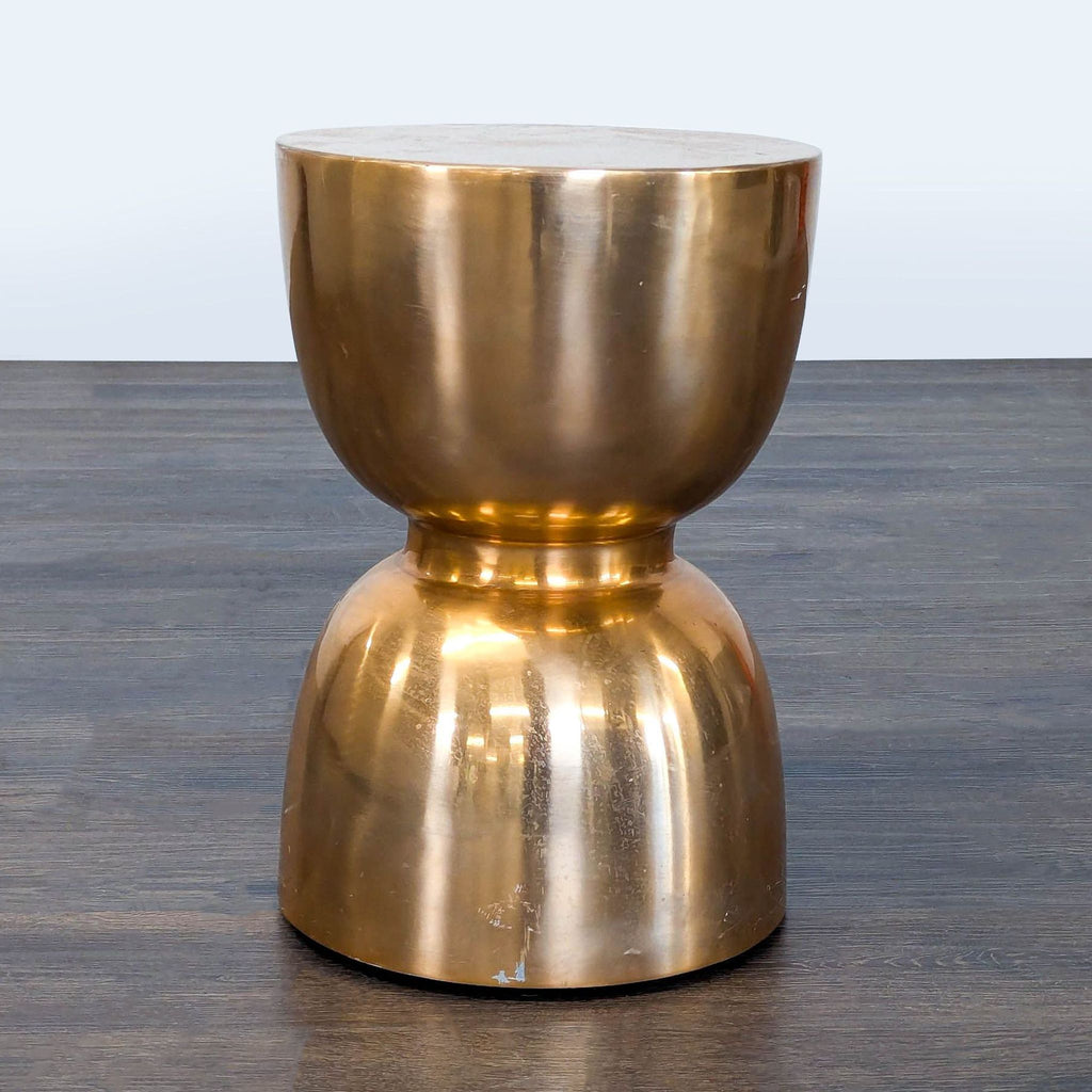 Hourglass Metal Accent Table