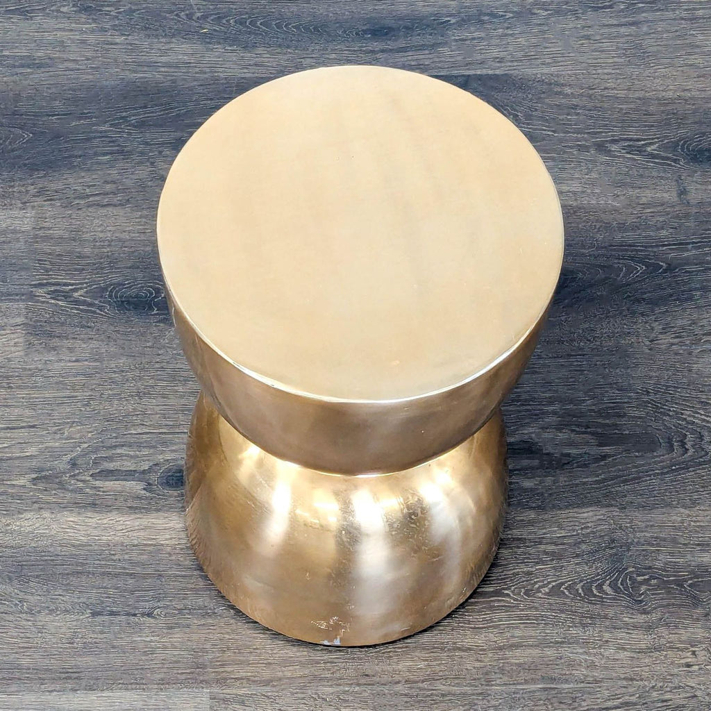 Hourglass Metal Accent Table