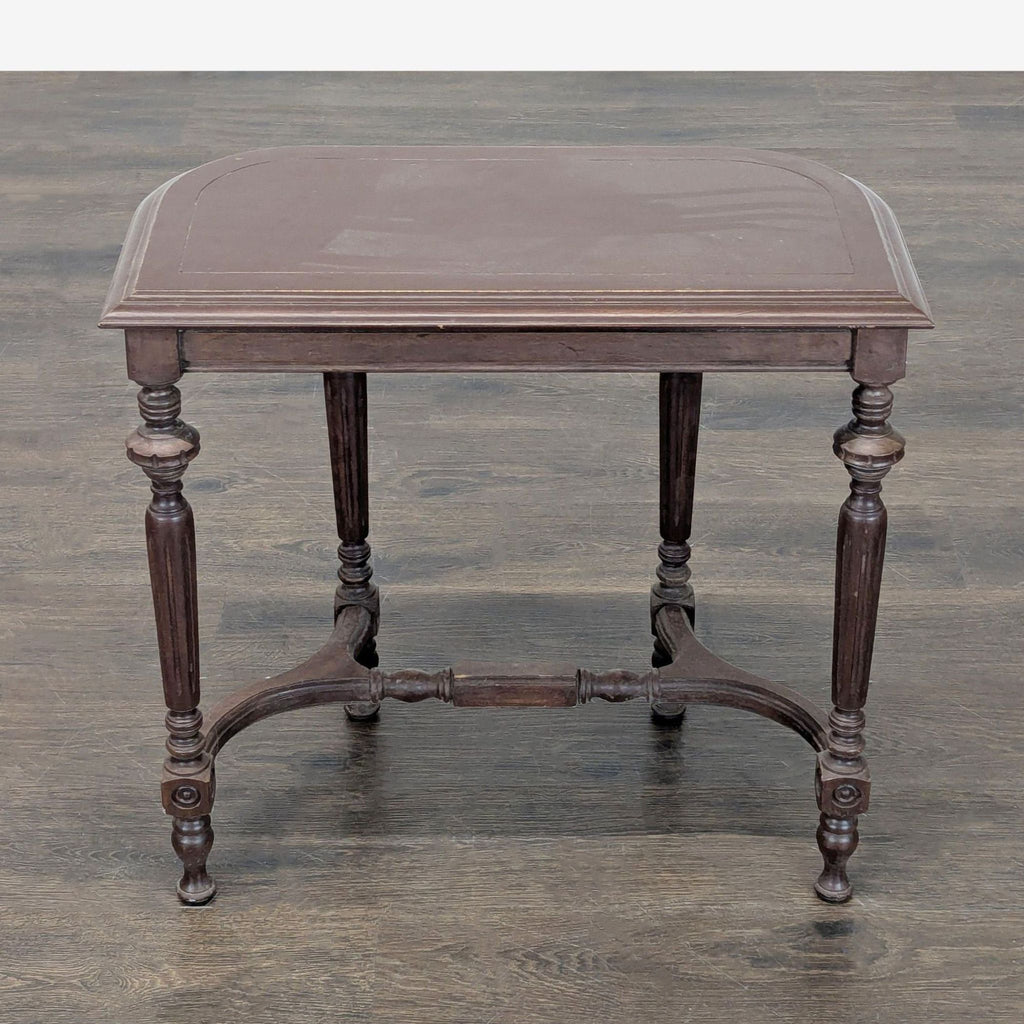 1. Modern side table by Hannah's Furniture Company with sleek lines and wood finish.