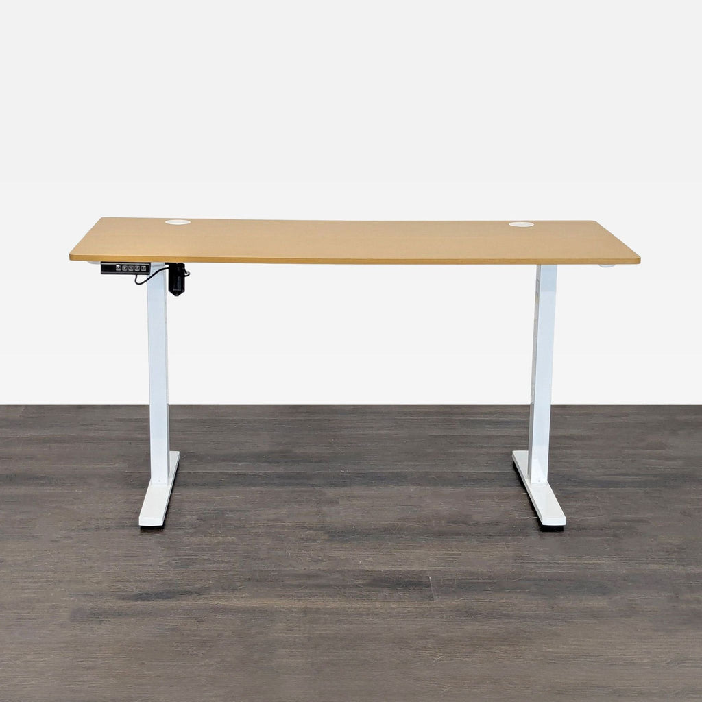 Koree Adjustable Height Electric Standing Desk – Modern Wood Finish