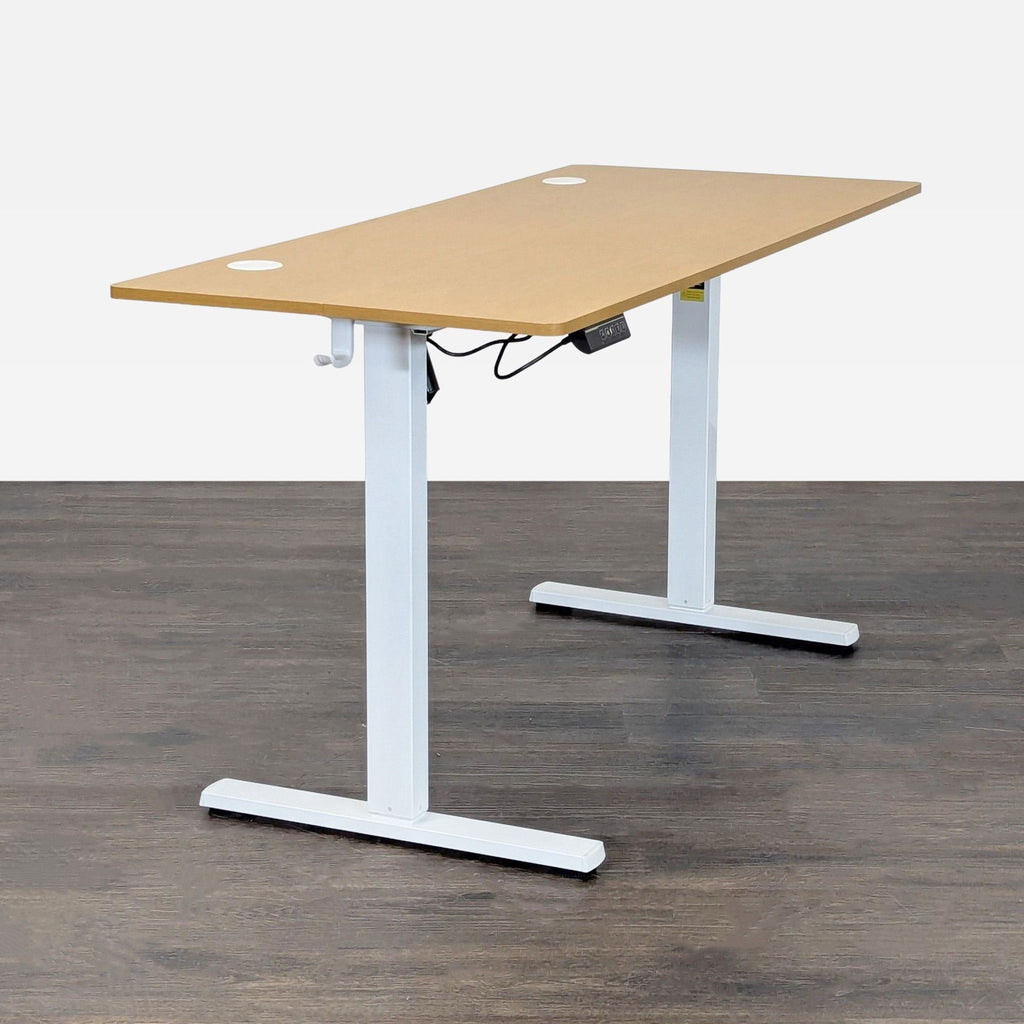 Koree Adjustable Height Electric Standing Desk – Modern Wood Finish