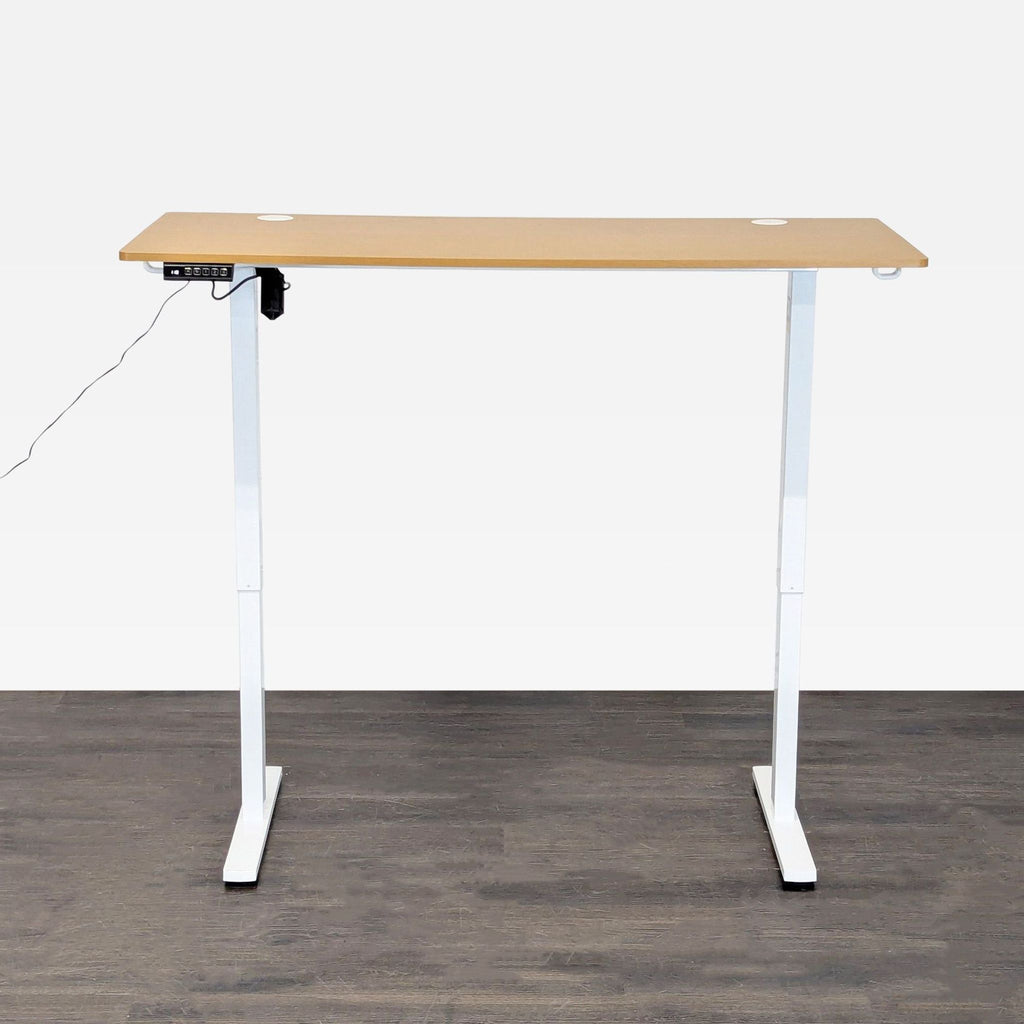 Koree Adjustable Height Electric Standing Desk – Modern Wood Finish