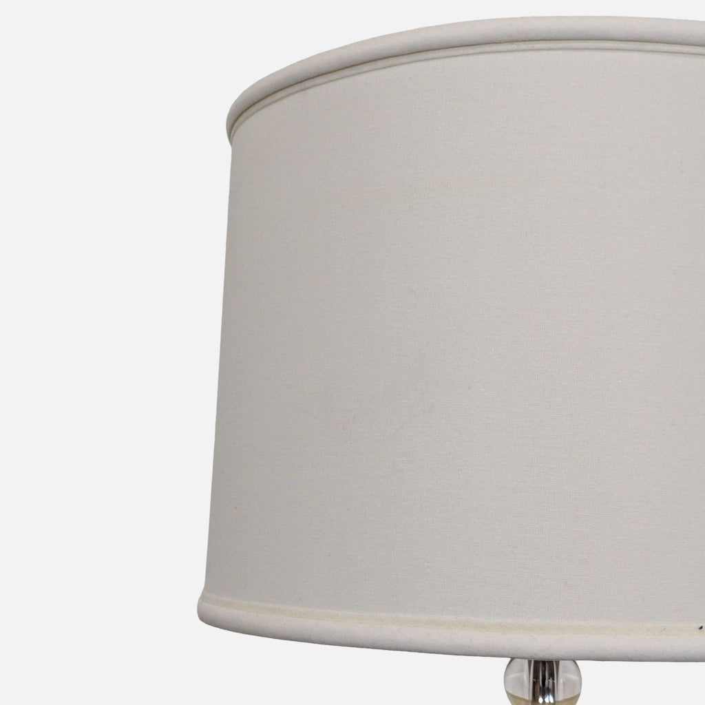 Modern Crystal Ball Table Lamp with White Shade