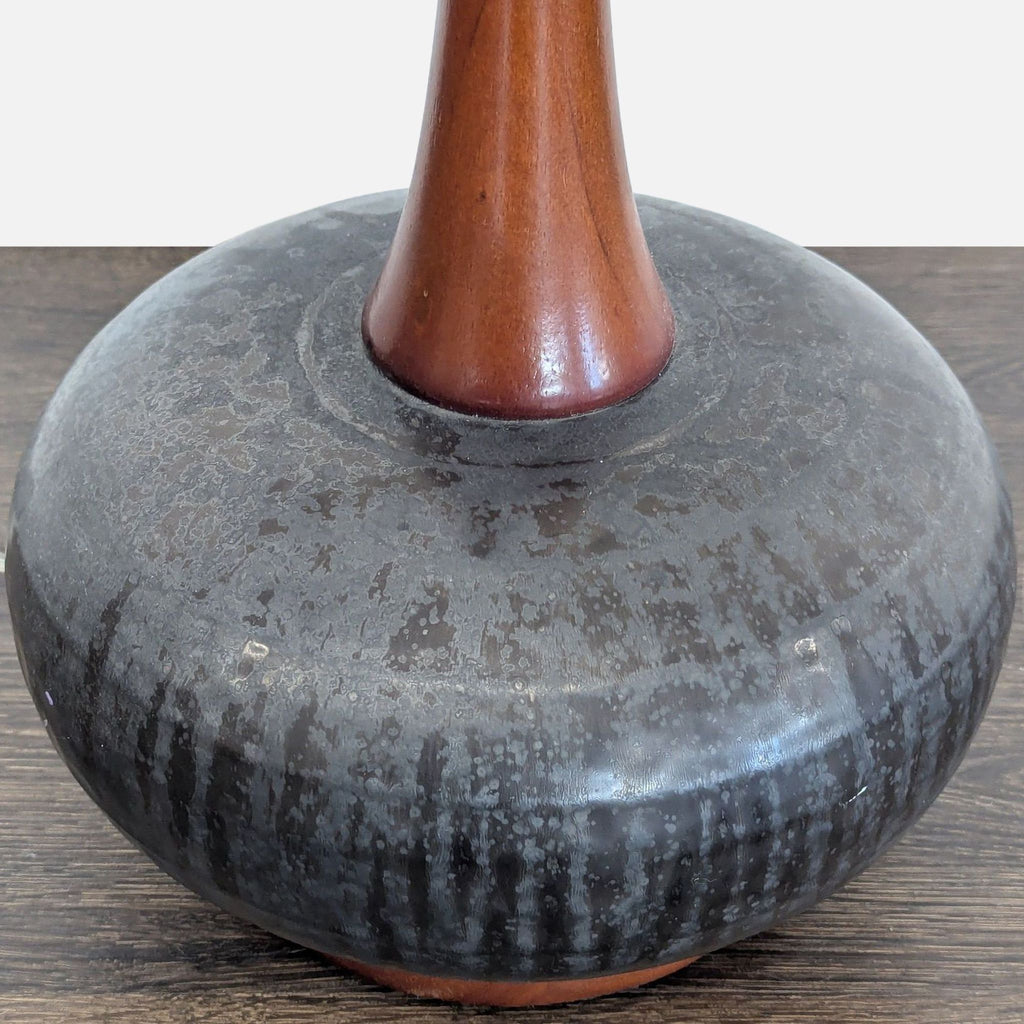 360 Lighting Andi Mid-Century Modern Table Lamp with Black Ceramic Base