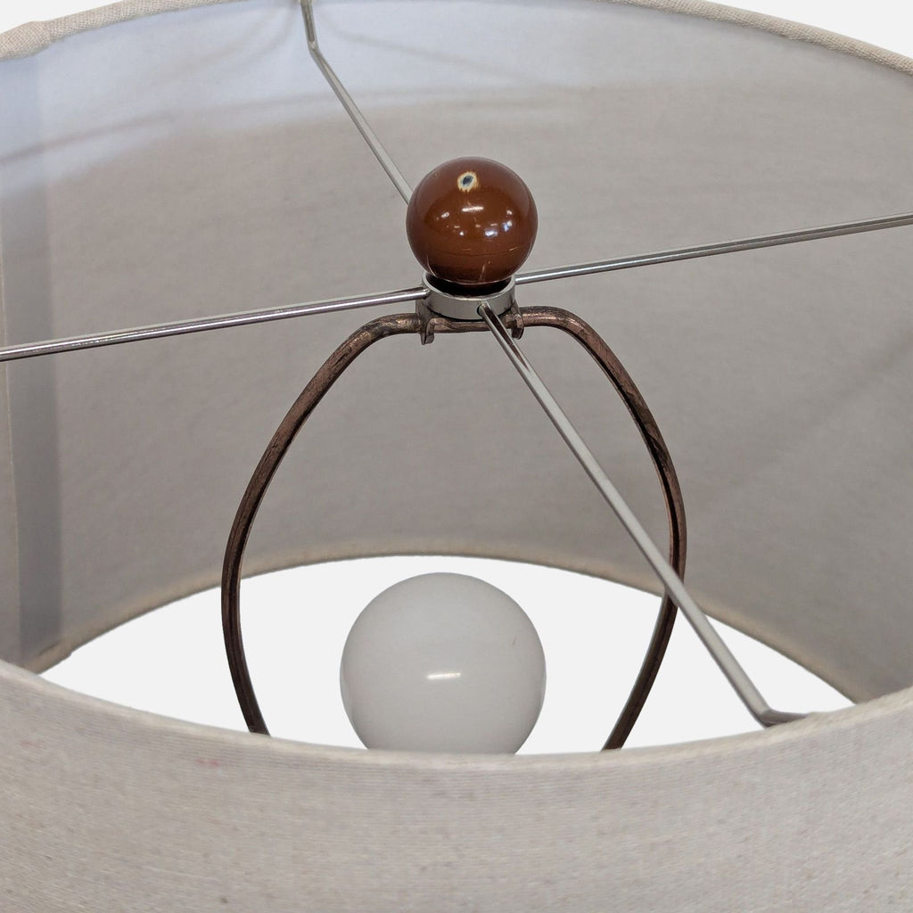 360 Lighting Andi Mid-Century Modern Table Lamp with Black Ceramic Base