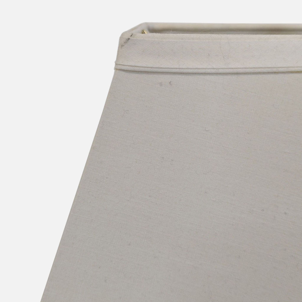 Modern Black Table Lamp with Square Cream Shade