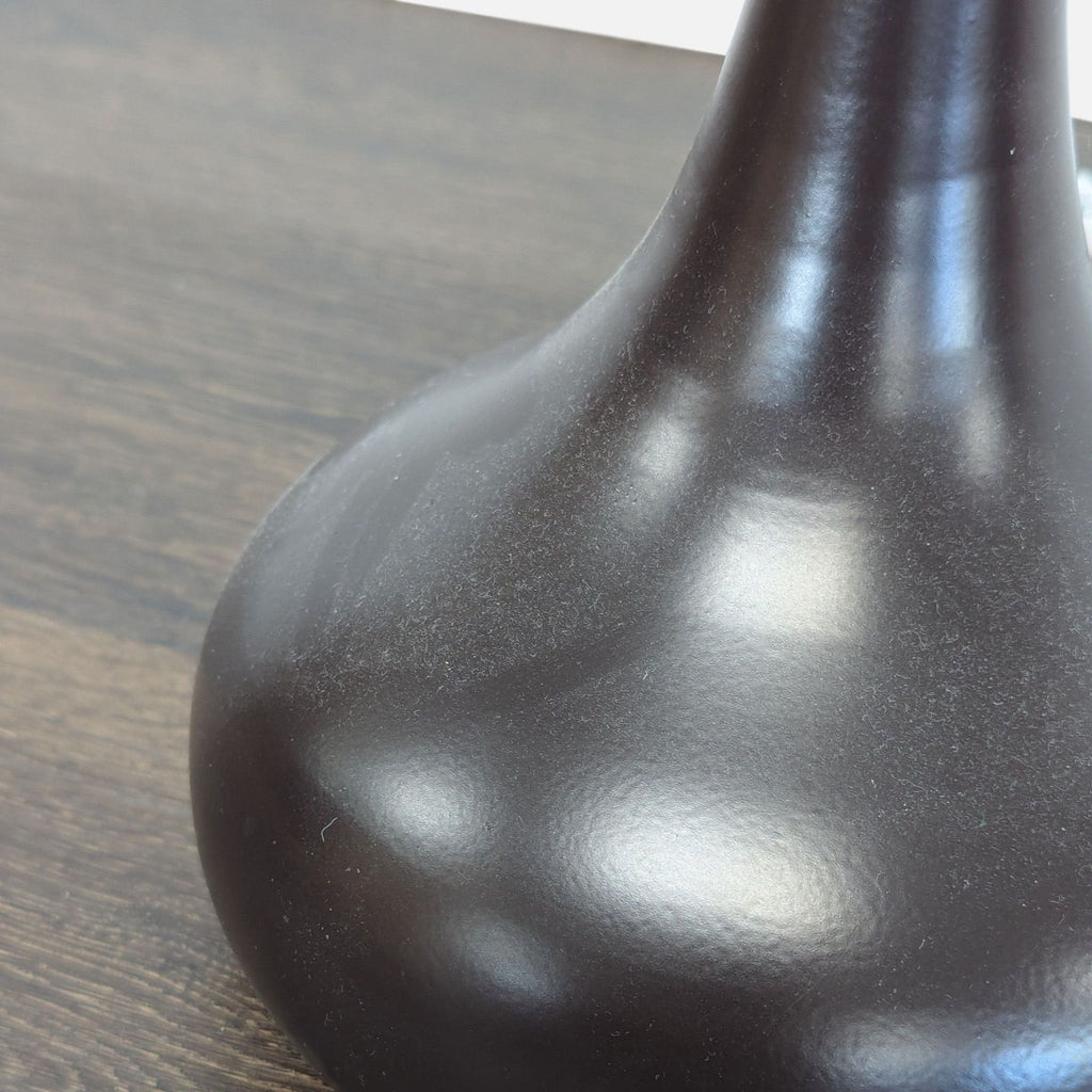 Modern Black Table Lamp with Tall Cylinder Shade