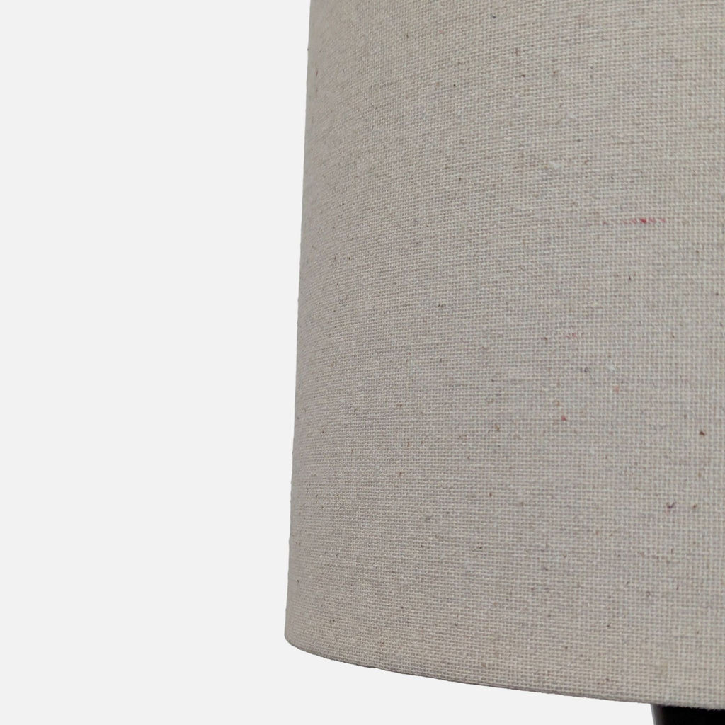 Modern Black Table Lamp with Tall Cylinder Shade