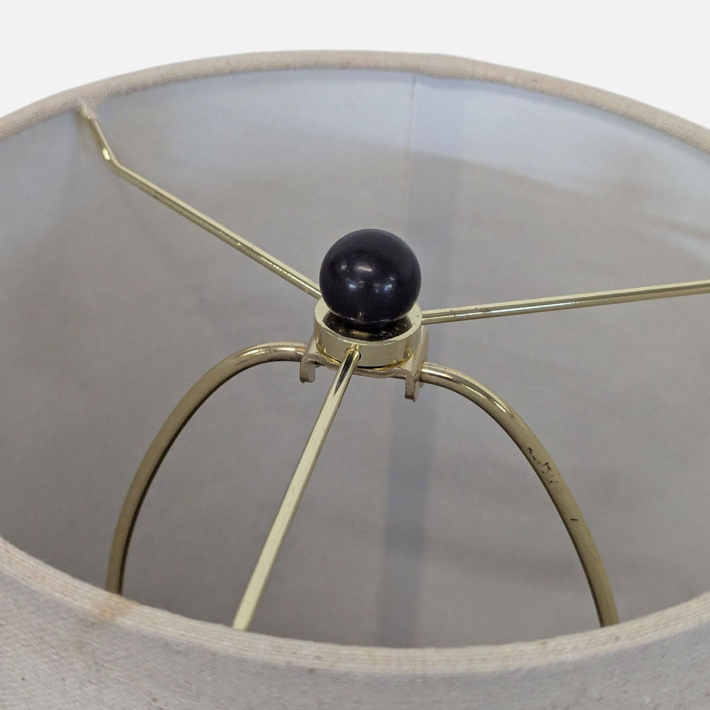 Modern Black Table Lamp with Tall Cylinder Shade