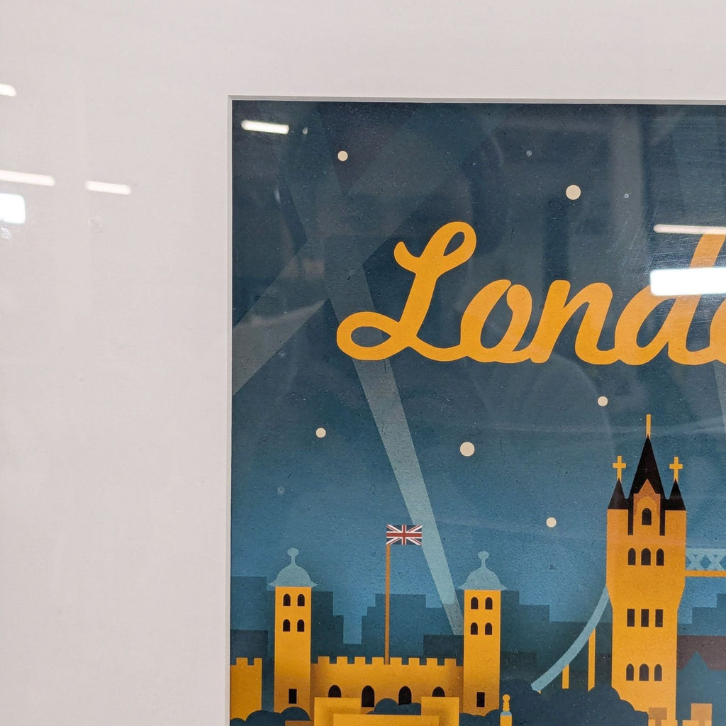 Modern London city artwork print from Art.com, featuring famous landmarks in a vibrant, ready-to-hang design.