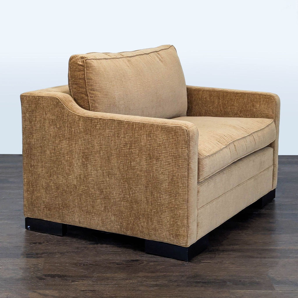 1. Modern Kravet sleeper sofa with clean lines, upholstered in a neutral fabric, shown in a living room setting.