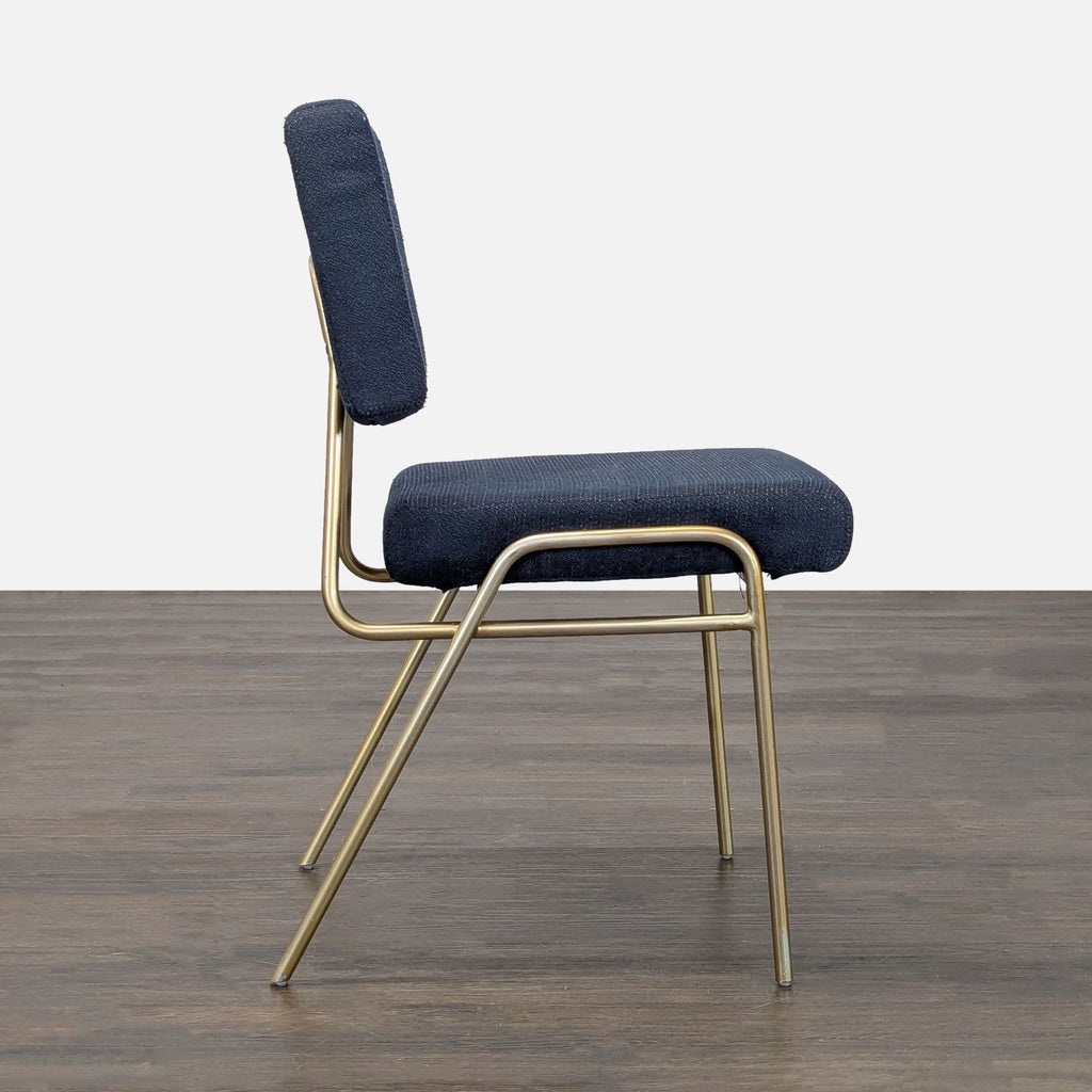 1. Elegant West Elm dining chair with modern, clean lines and cushioned seating, perfect for dining rooms.