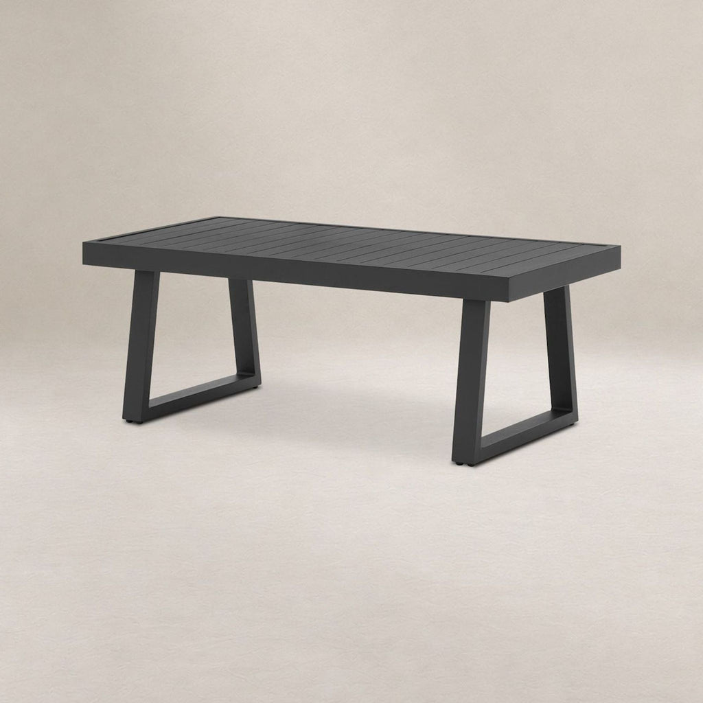 Castlery Rio Modern Black Metal Outdoor Table