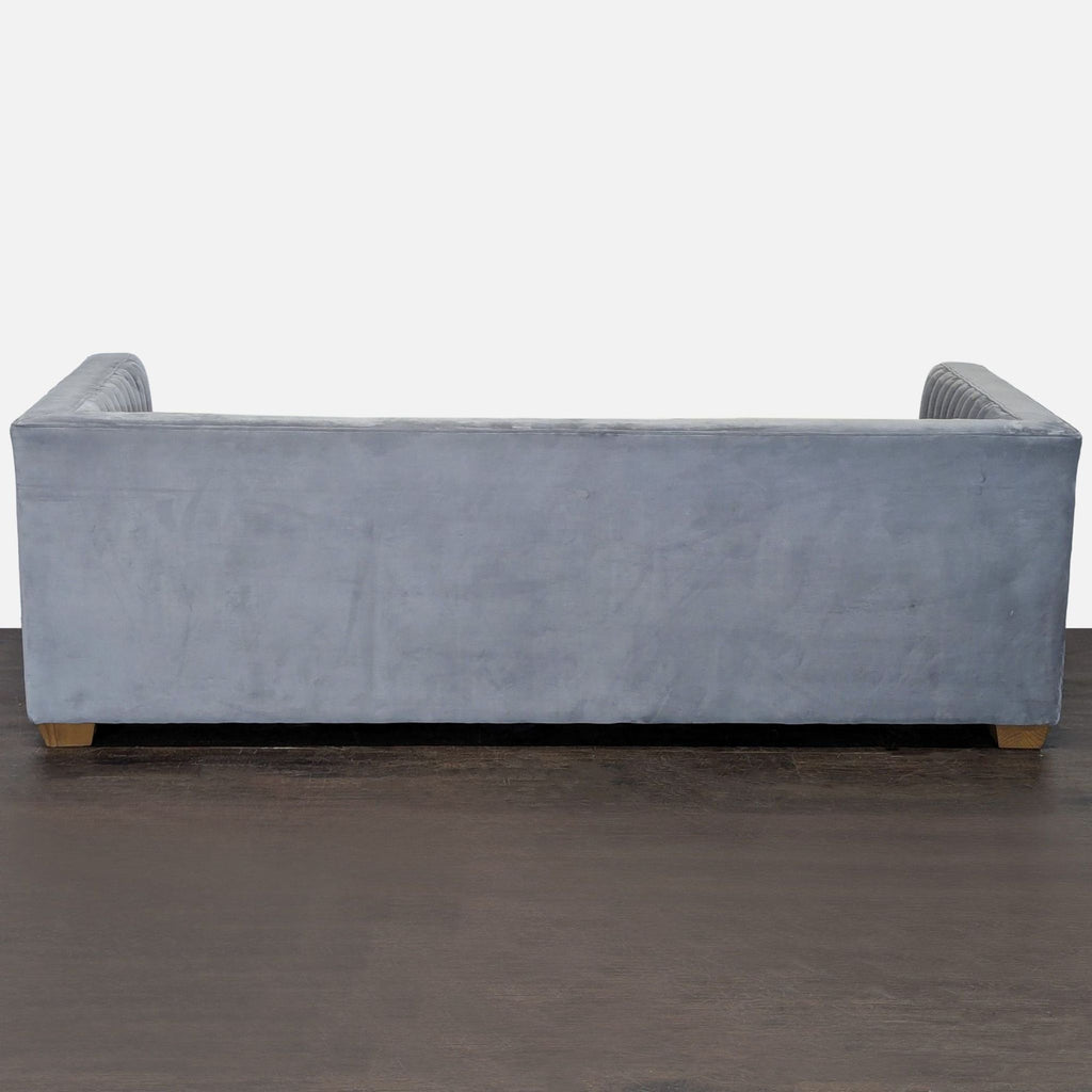 Alder & Tweed AT10204-PDG Modern 3-Seat Grey Velvet Sofa