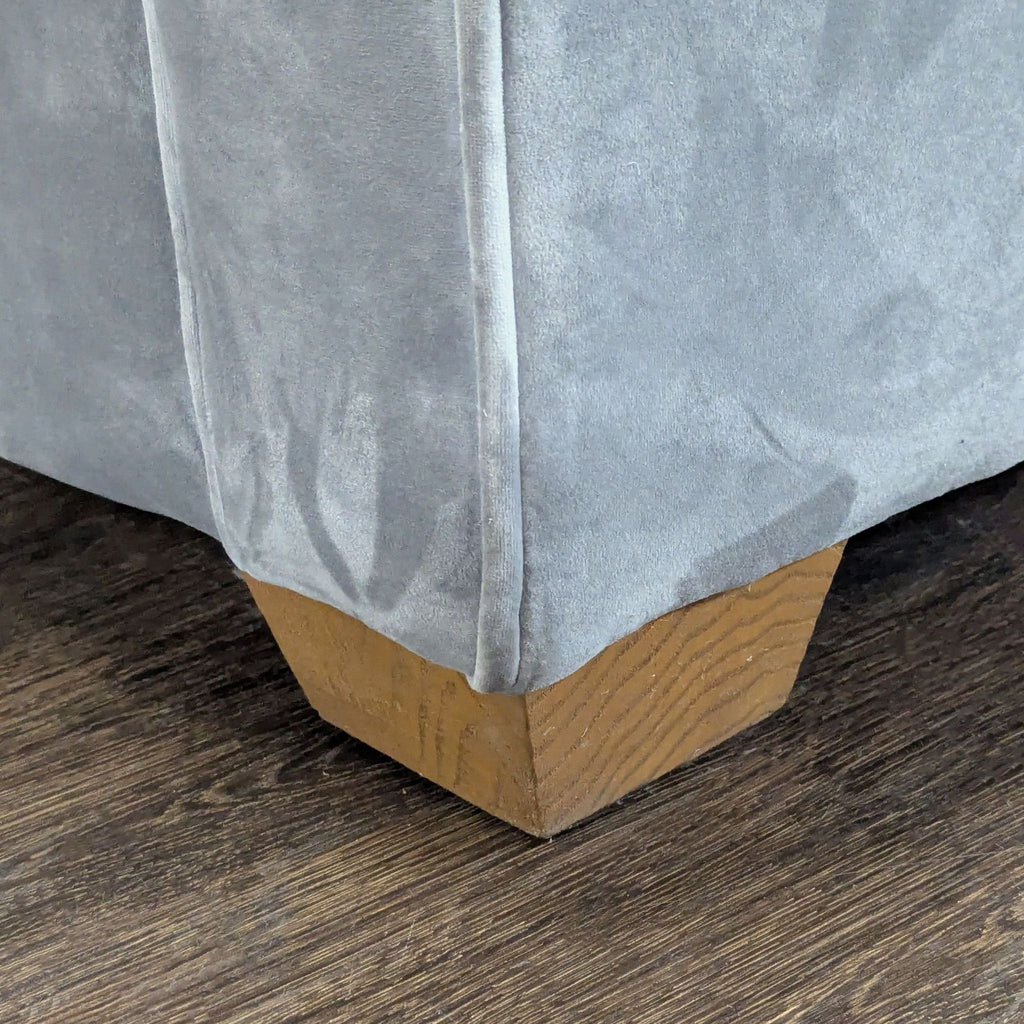 Alder & Tweed AT10204-PDG Modern 3-Seat Grey Velvet Sofa