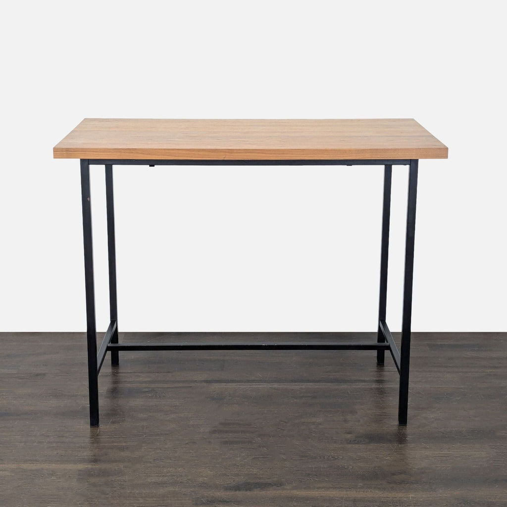 EQ3 Counter Height Wood Dining Table on Metal Frame