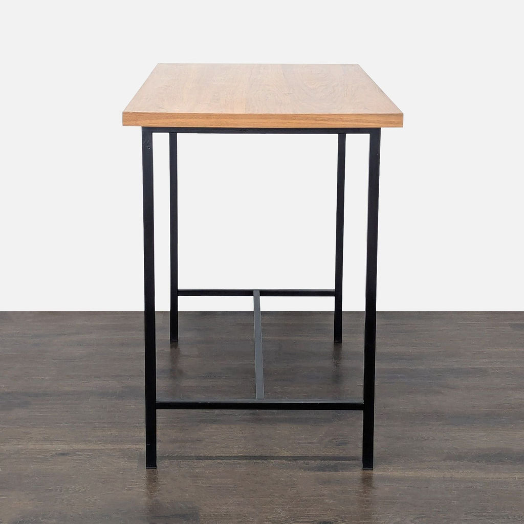 EQ3 Counter Height Wood Dining Table on Metal Frame