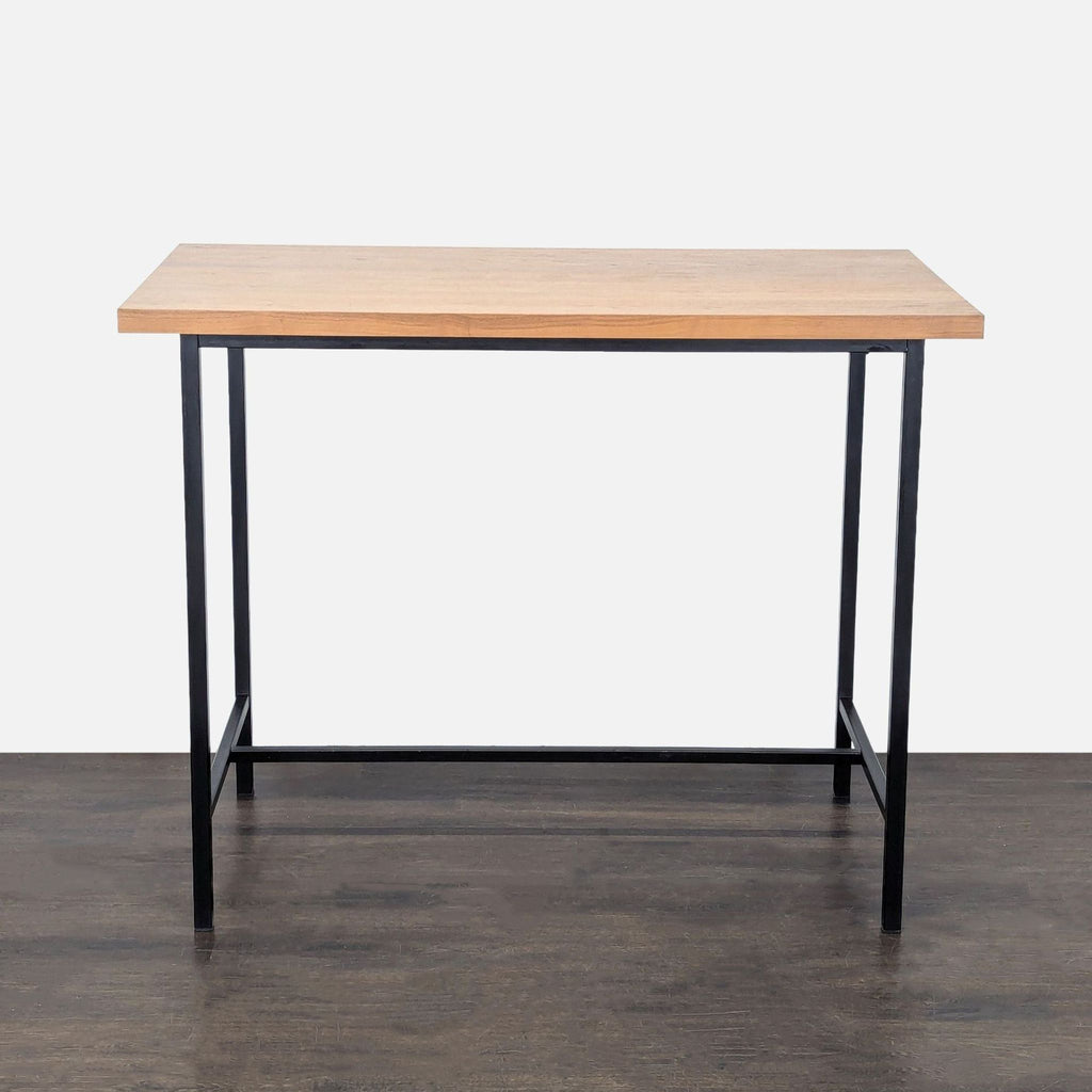 EQ3 Counter Height Wood Dining Table on Metal Frame