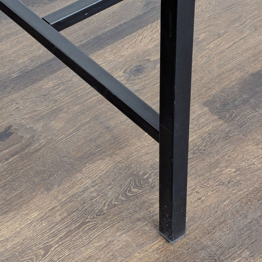 EQ3 Counter Height Wood Dining Table on Metal Frame