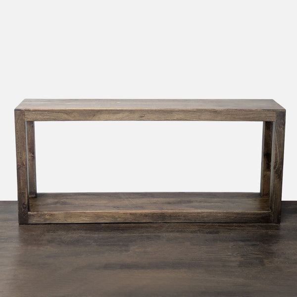 Slim Wood Console Table with Shelf