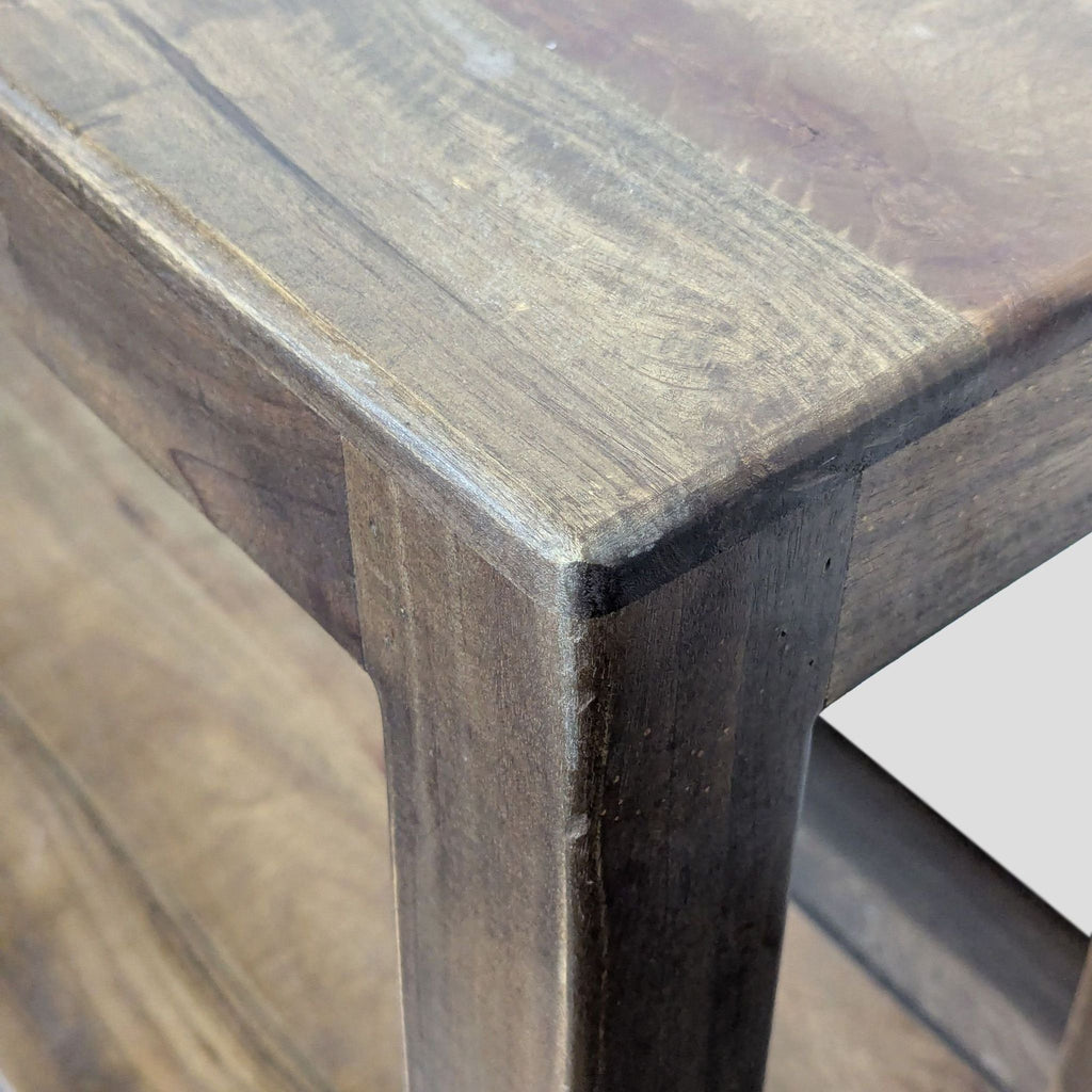 Slim Wood Console Table with Shelf