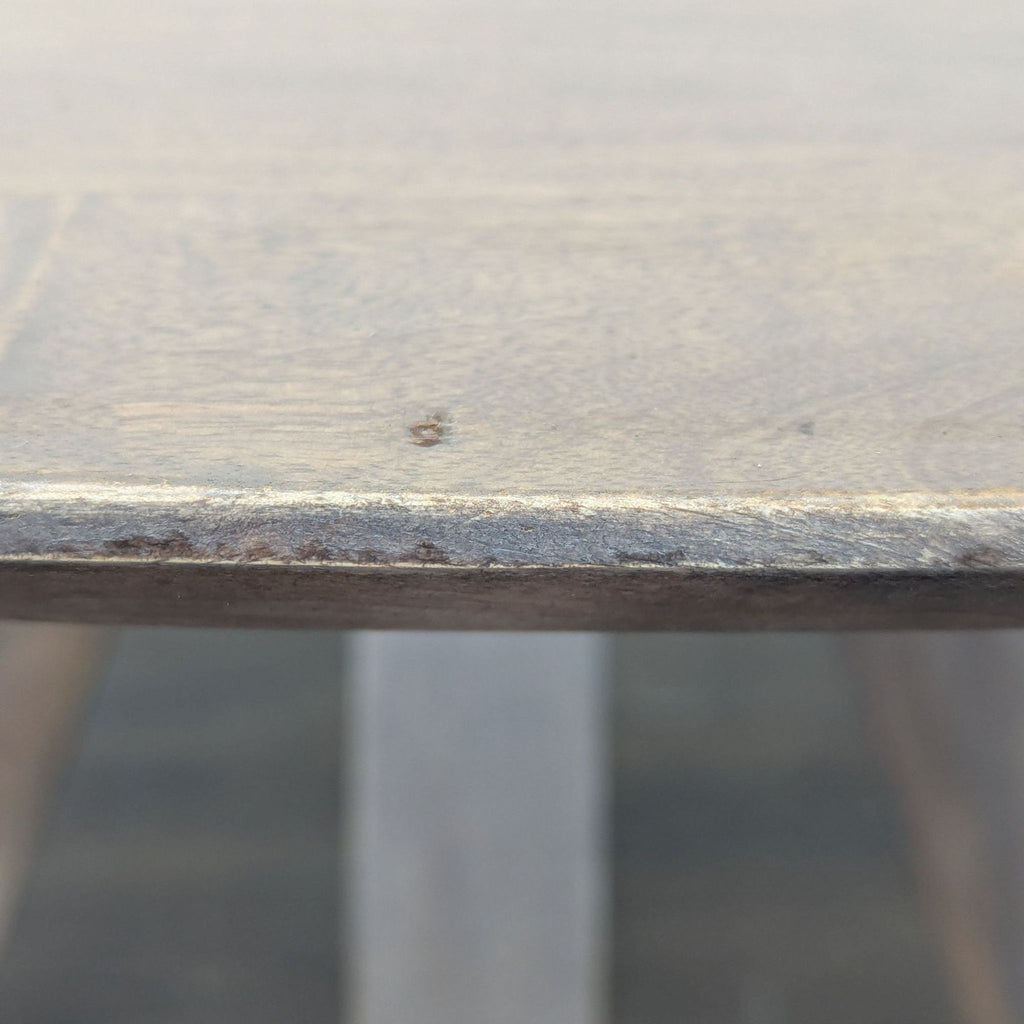 Round Wood Coffee Table with Planked Top