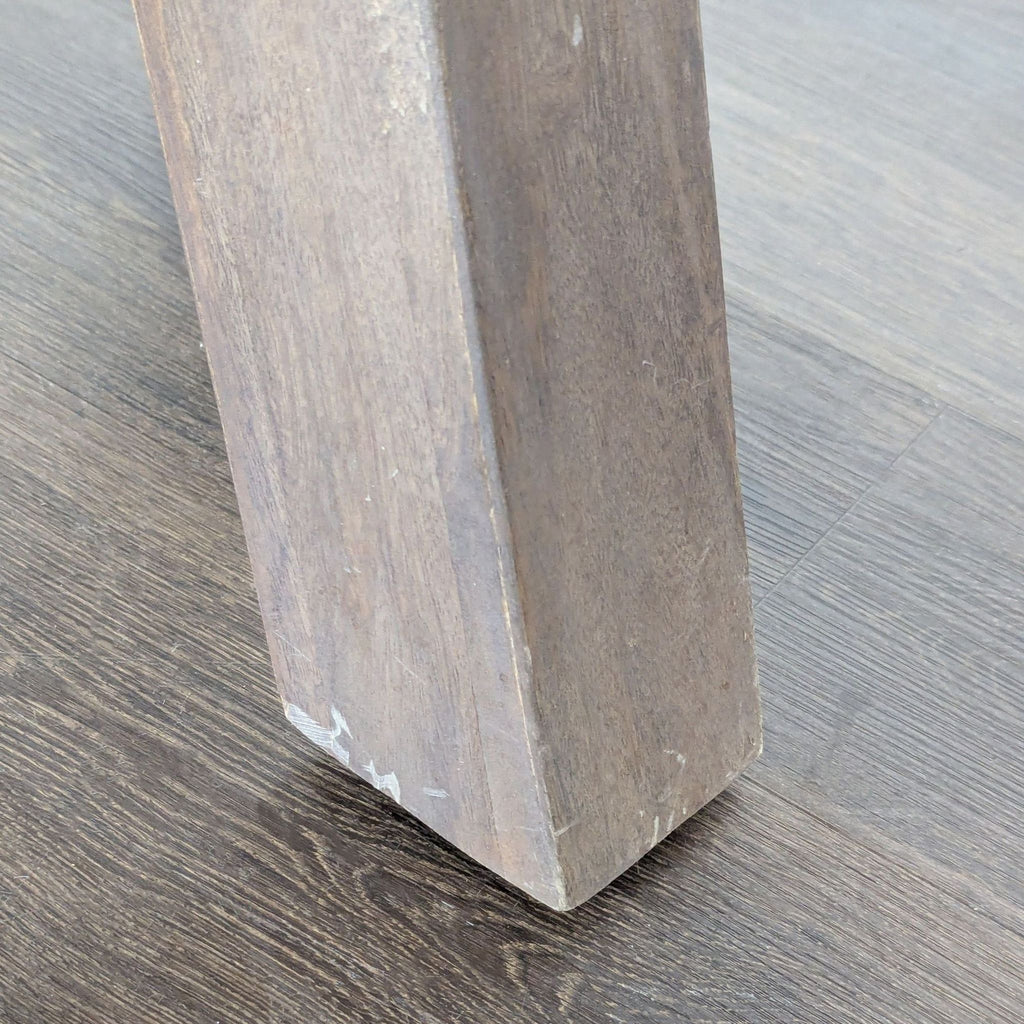 Round Wood Coffee Table with Planked Top