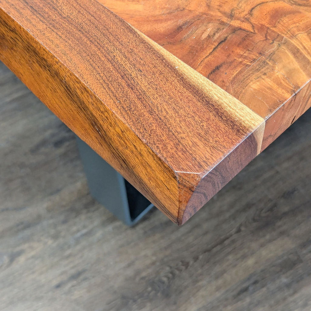 Live Edge Dining Table on Steel Sled Legs