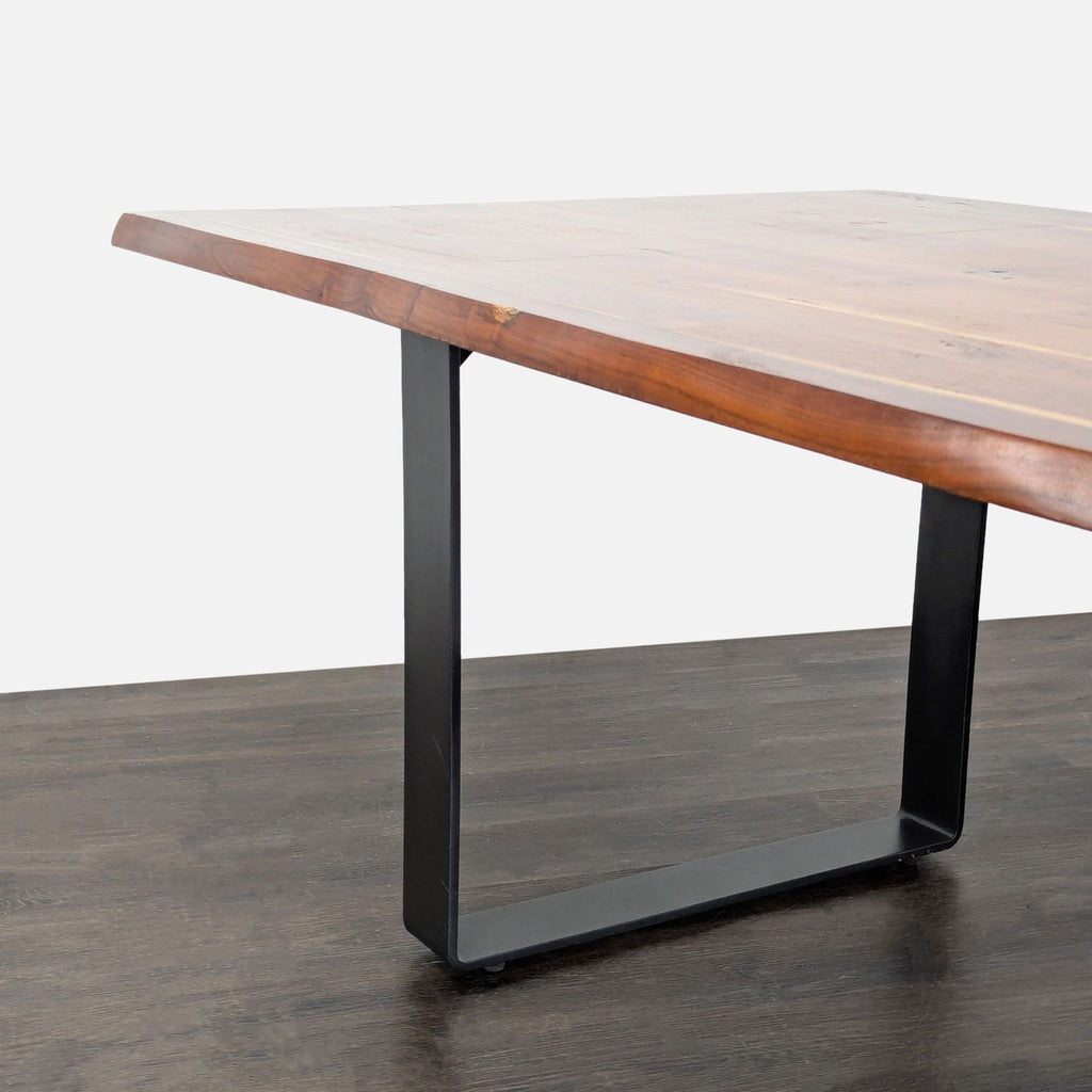 Live Edge Dining Table on Steel Sled Legs