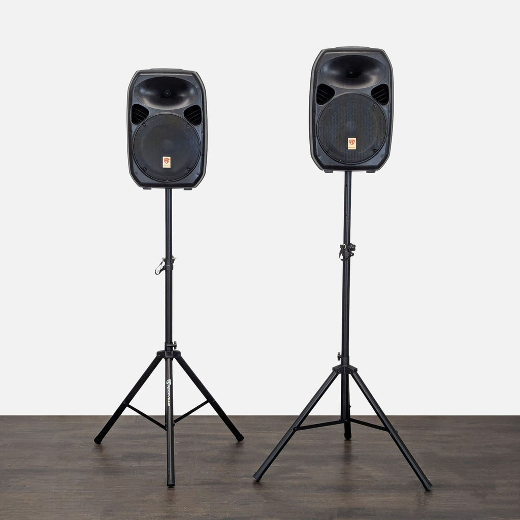 1. Compact Rockville audio equipment featuring durable controls and clear labeling, ideal for professional sound setups.