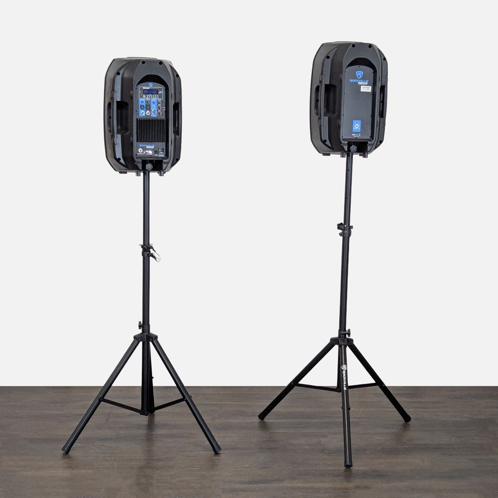 3. Sleek Rockville audio equipment unit with a streamlined black exterior, suitable for enhancing sound quality in various settings.